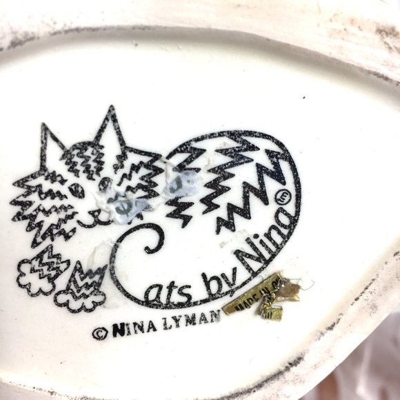 NINA LYMAN CATS Ceramic Ginger Cat Bottle - Picture 4 of 10